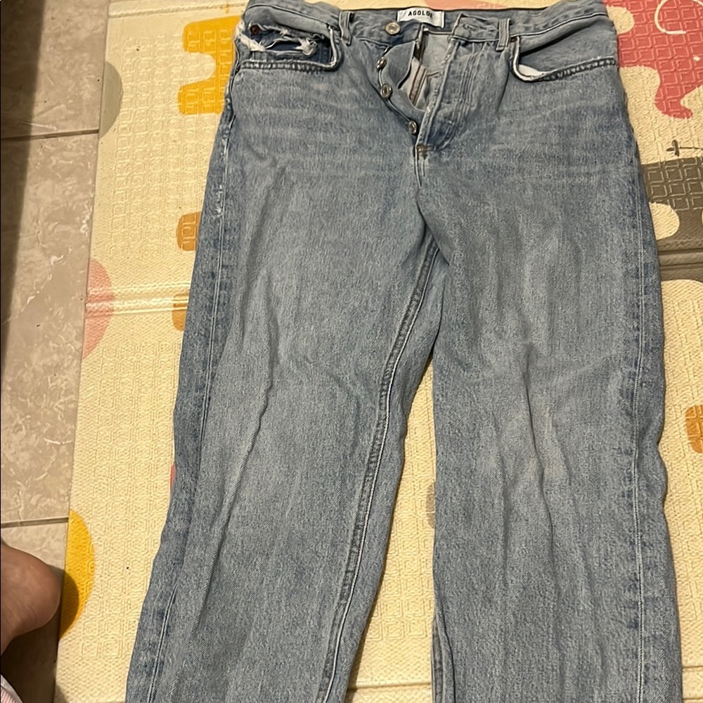 Agolde Light Blue Straight 90s Leg Jeans